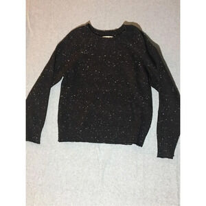 Womens Copper Key Sweater Size Small Black White Speckles Soft Winter